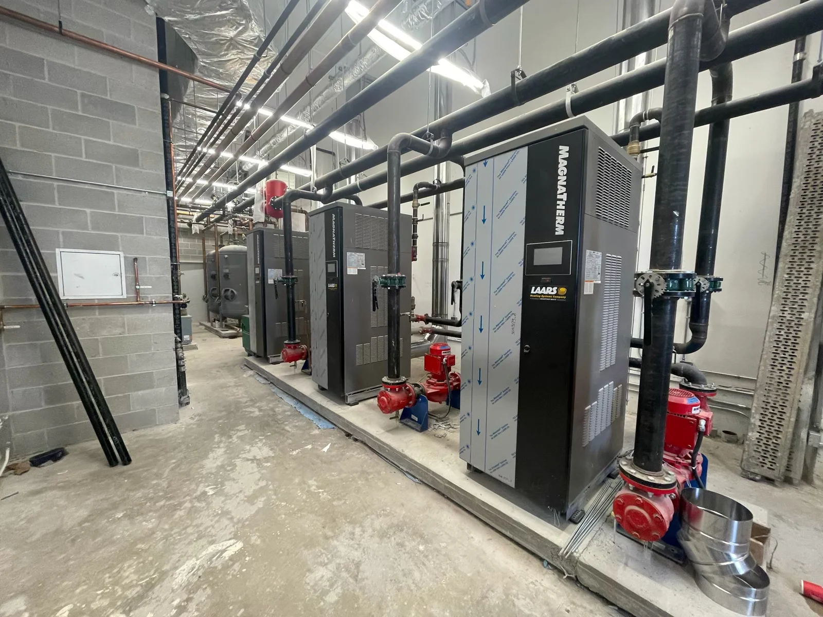 Commercial boiler and piping systems